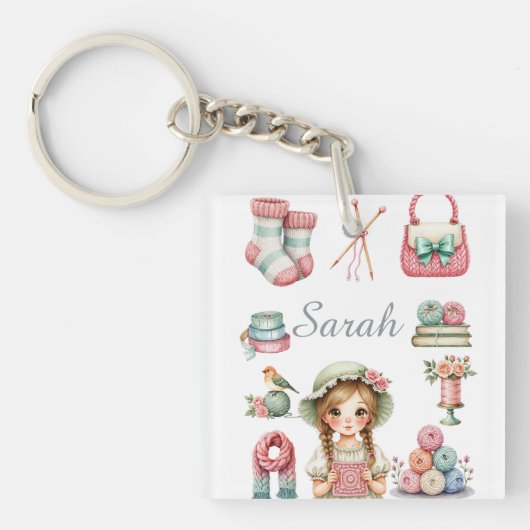 Elegante Brei Sleutelhanger  (voorkant)