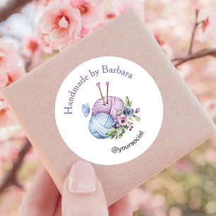 Elegante Breinaalden van Garens Ronde Sticker