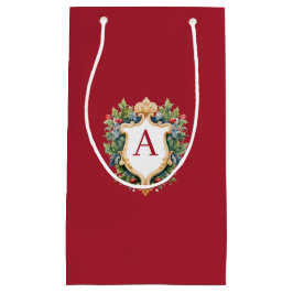 Elegante brief van het kerstmonogram klein cadeauzakje