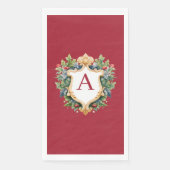 Elegante brief van het kerstmonogram servet (Voorkant)