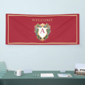 Elegante brief van het kerstmonogram spandoek (Beurs)