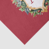 Elegante brief van het kerstmonogram tissuepapier (Detail)