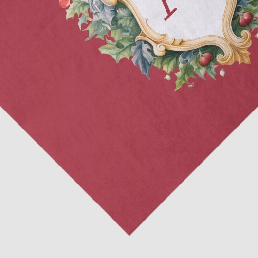 Elegante brief van het kerstmonogram tissuepapier (Detail)