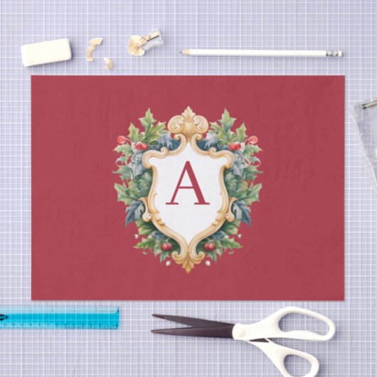 Elegante brief van het kerstmonogram tissuepapier (Craft)