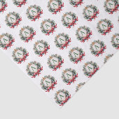 Elegante brief van het kerstmonogram tissuepapier (Detail)