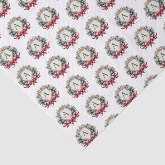 Elegante brief van het kerstmonogram tissuepapier (Detail)