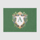 Elegante brief van het kerstmonogram tissuepapier (Voorkant)