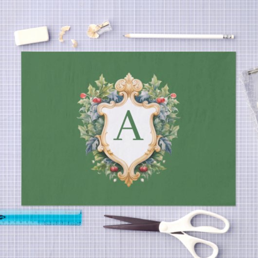 Elegante brief van het kerstmonogram tissuepapier (Craft)