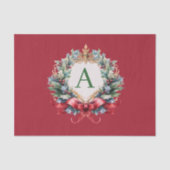 Elegante brief van het kerstmonogram tissuepapier (Voorkant)