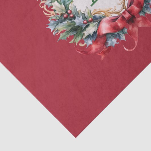 Elegante brief van het kerstmonogram tissuepapier (Detail)