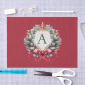 Elegante brief van het kerstmonogram tissuepapier (Craft)