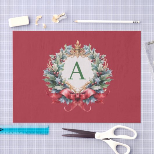 Elegante brief van het kerstmonogram tissuepapier (Craft)