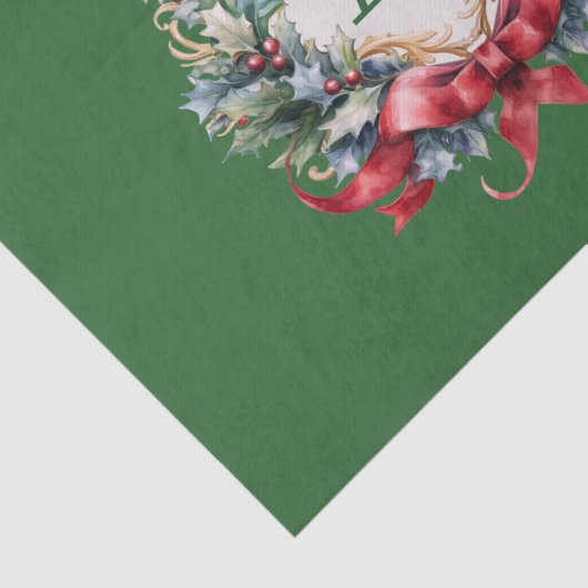 Elegante brief van het kerstmonogram tissuepapier (Detail)