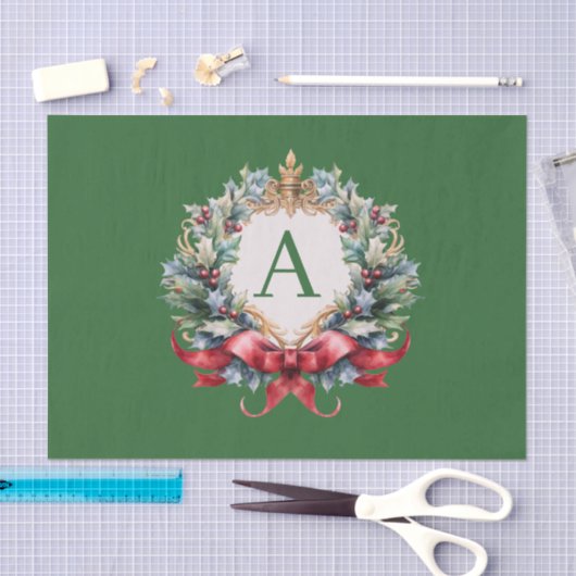 Elegante brief van het kerstmonogram tissuepapier (Craft)