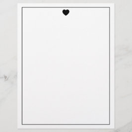 Elegante briefpapier met hart markering Stijlvol k Briefhoofd