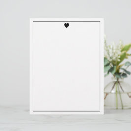 Elegante briefpapier met hart markering Stijlvol k Briefhoofd