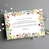 Elegante Bright Wildflower bruiloft Dank u kaart