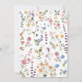 Elegante Bright Wildflower Krans Tuin Trouwen Kaart (Achterkant)
