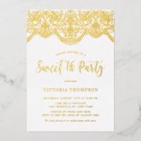 Elegante Brocade Kant Sweet 16 Feest