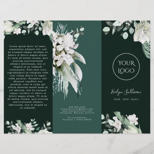 Elegante brochure Smaragdgroen (Voorkant)