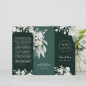 Elegante brochure Smaragdgroen (Staand voorkant)