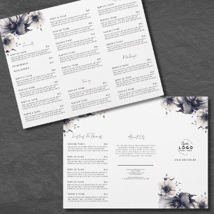Elegante brochure voor zwart-wit spa-dienstmenu