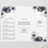 Elegante brochure voor zwart-wit spa-dienstmenu (Achterkant)