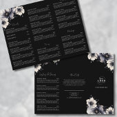 Elegante brochure voor zwart-wit spa-menu