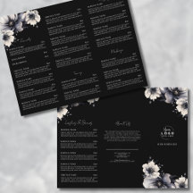 Elegante brochure voor zwart-wit spa-menu