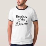 Elegante broeder van de bruid t shirten t-shirt<br><div class="desc">Elegante broeder van de bruid t shirten. Leuk idee voor een bruiloft of vrijgezellenfeest. Zwart-witte kleuren kunnen worden aangepast.  voor andere familieleden en bruidegom.</div>