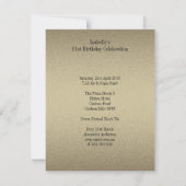 Elegante Bronze Pewter Metal Black 21e verjaardag Kaart (Achterkant)