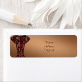 Elegante bronzen olifant etiket (Insitu)