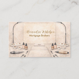 Elegante Brows PMU Artiesten Bedrijf Visitekaartje