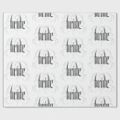 Elegante bruid belettering bruiloft hart Fancy Lac Cadeaupapier (Vlak)