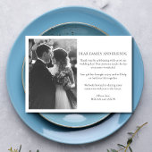 Elegante bruid bruidegom bruiloft Dank u Bedankkaart