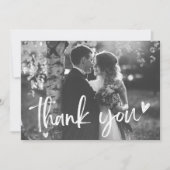 Elegante bruid bruidegom bruiloft Dank u Bedankkaart (Voorkant)