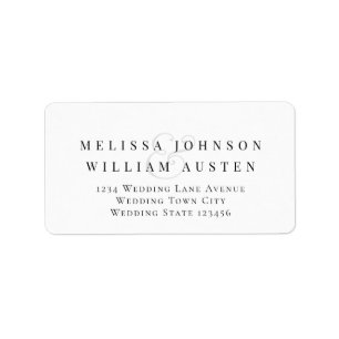 Elegante bruid & bruidegom bruiloft RSVP Retouradr Etiket