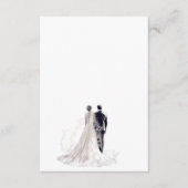 Elegante bruid & bruidegom informatiekaartje (Voorkant)