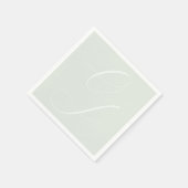 Elegante bruid bruidegom Initialen Embossed effect Servet (Hoek)