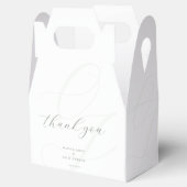 Elegante bruid bruidegom Initialen faux in reliëf Bedankdoosjes (Geopend)