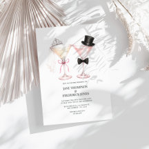 Elegante Bruid Bruidegom Martini Cocktail Bruiloft