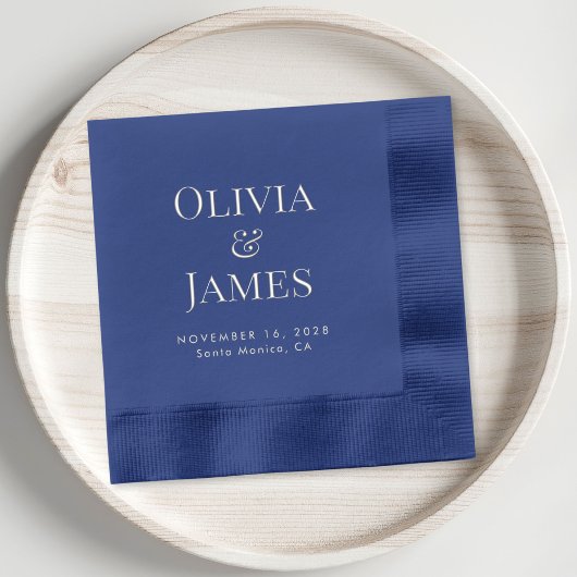 Elegante bruid bruidegom Monogram bruiloft Folie Servetten