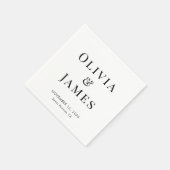 Elegante bruid bruidegom Monogram bruiloft Servet (Hoek)