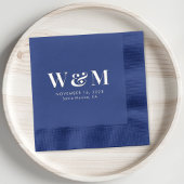 Elegante bruid bruidegom Monogram Initialen Bruilo Folie Servetten