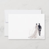 Elegante bruid & bruidegom notitiekaartje (Voorkant)