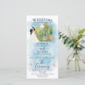 Elegante bruid & bruidegom prieel luxe trouwprogra (Staand voorkant)