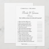 Elegante bruid & bruidegom trivia vrijgezellenfees aankondiging (Voorkant / Achterkant)