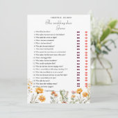 Elegante bruid & bruidegom Vrijgezellenfeest spel  Aankondiging (Staand voorkant)