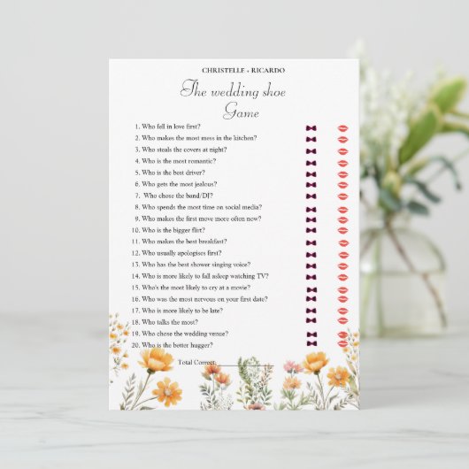 Elegante bruid & bruidegom Vrijgezellenfeest spel  Aankondiging (Staand voorkant)