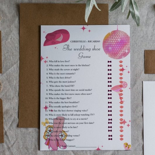 Elegante bruid & bruidegom Vrijgezellenfeest spel  Aankondiging